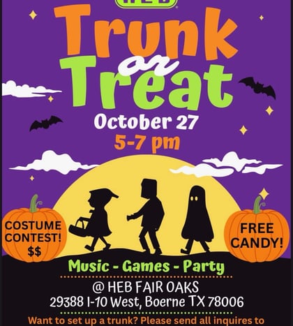 Fair Oaks Ranch Trunk or Treat at HEB in San Antonio