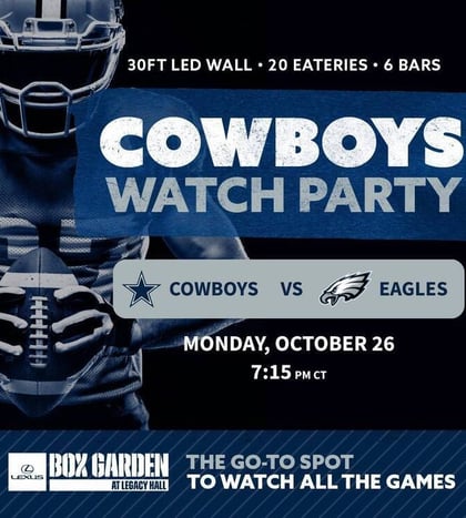 Dallas Cowboys Watch Party: Cowboys vs Eagles in Dallas-Fort Worth