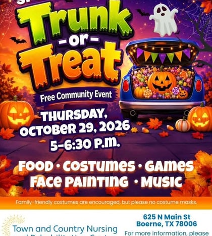 Spooktacular Trunk or Treat at Town and Country Nursing and Rehabilitation Center in San Antonio